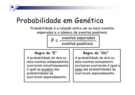 Probabilidade em genética! Regra do E e regra do OU. .